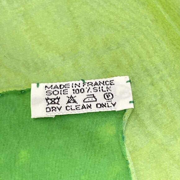 Auth HERMES Carre 140 - Light Green Green Scarf - Picture 6 of 7